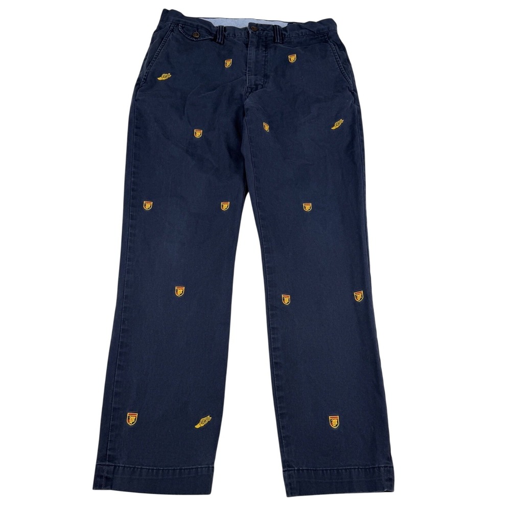 Polo Ralph Lauren Pants Mens 30X30 Slim Fit Straight Embroidered Logos Casual